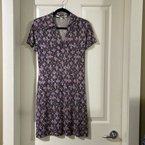DVF 100% silk jersey shirt dress size 10